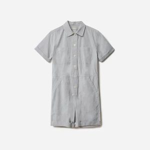 Everlane size 2 blue and white striped shorts coverall